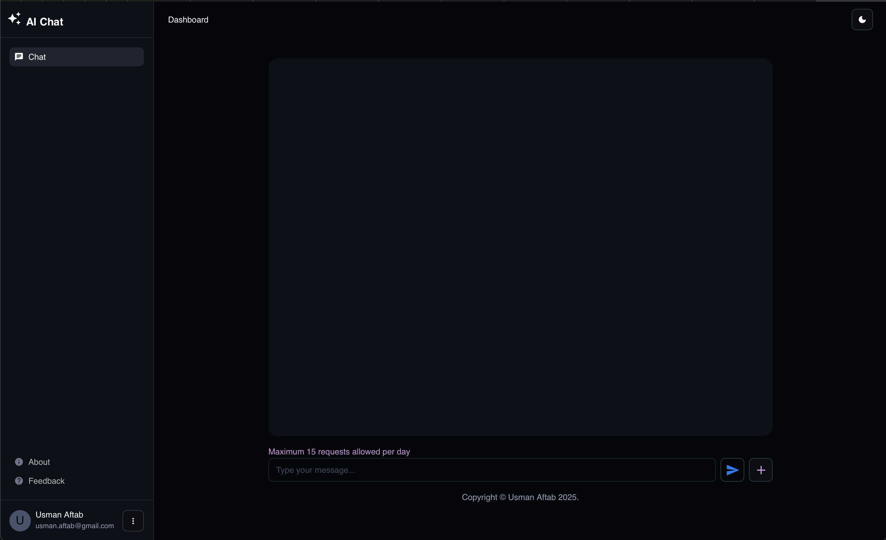 AI Chat Application Screenshot